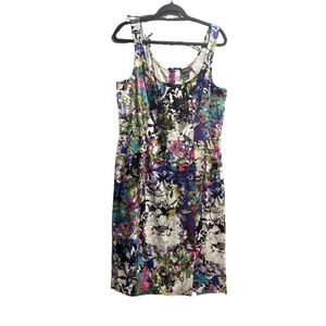 Women's Nicole by Nicole Miller Dress Size 16 White Multi-color Floral